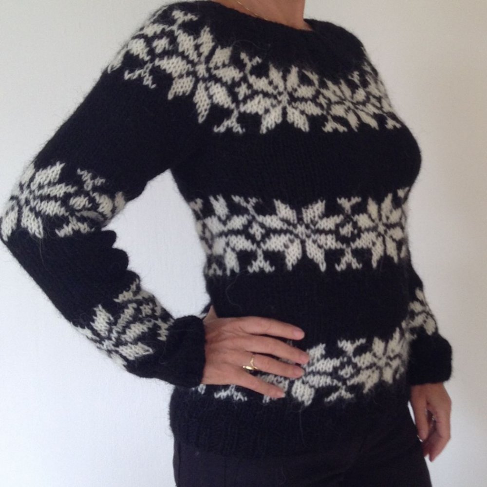 Sarah Lund sweater - sort stjerner