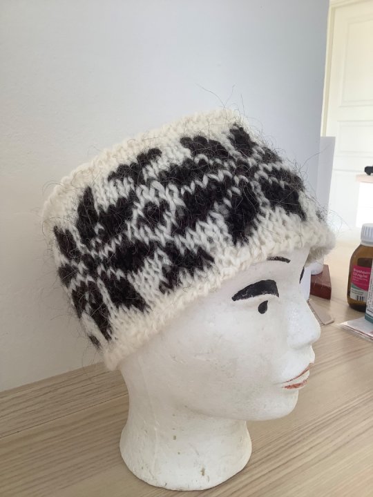 Sarah Lund pandebånd / headband. Håndstrikket i ren islandsk uld